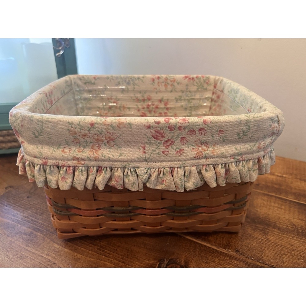 Longaberger 2002 Mother's Day Mom's Memories Basket No Lid Floral Lining